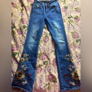 Fire & Rain embroidered Jeans